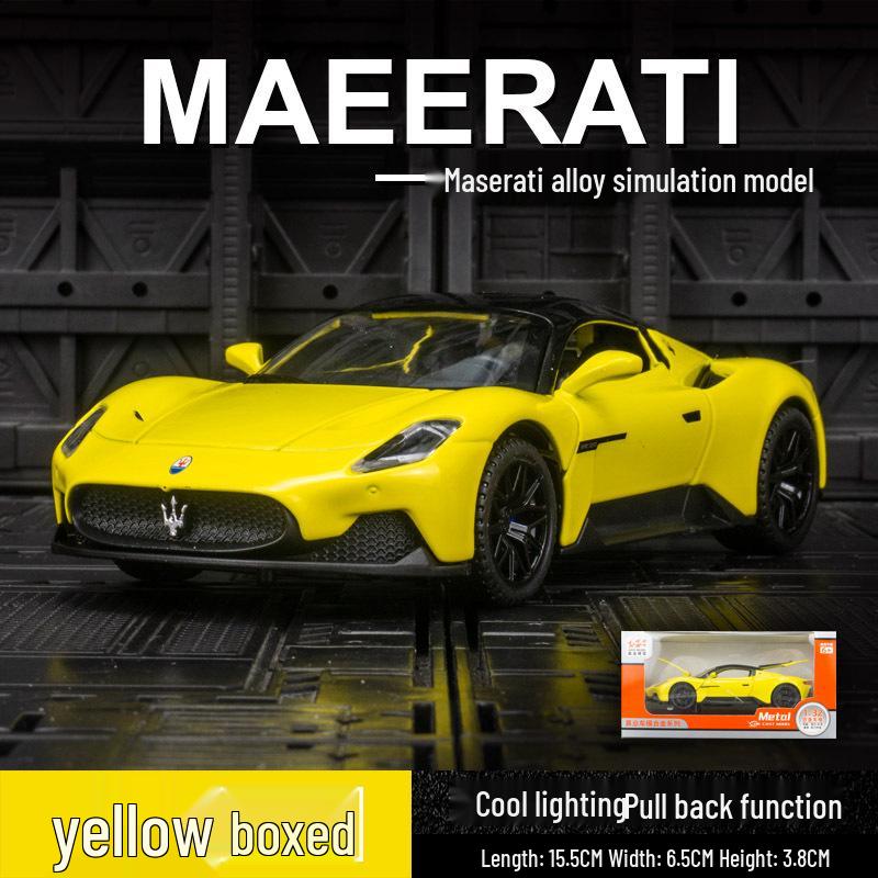 

Maserati MC20 Alloy Model Car with Sound and Light Features, Pullback Toy Car for Boys жёлтый