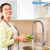 Cooltens Kitchen Single Lever Mixer Tap with Hand Faucet, Shower, Water-Saving Shower, Brass, Spring-Loaded