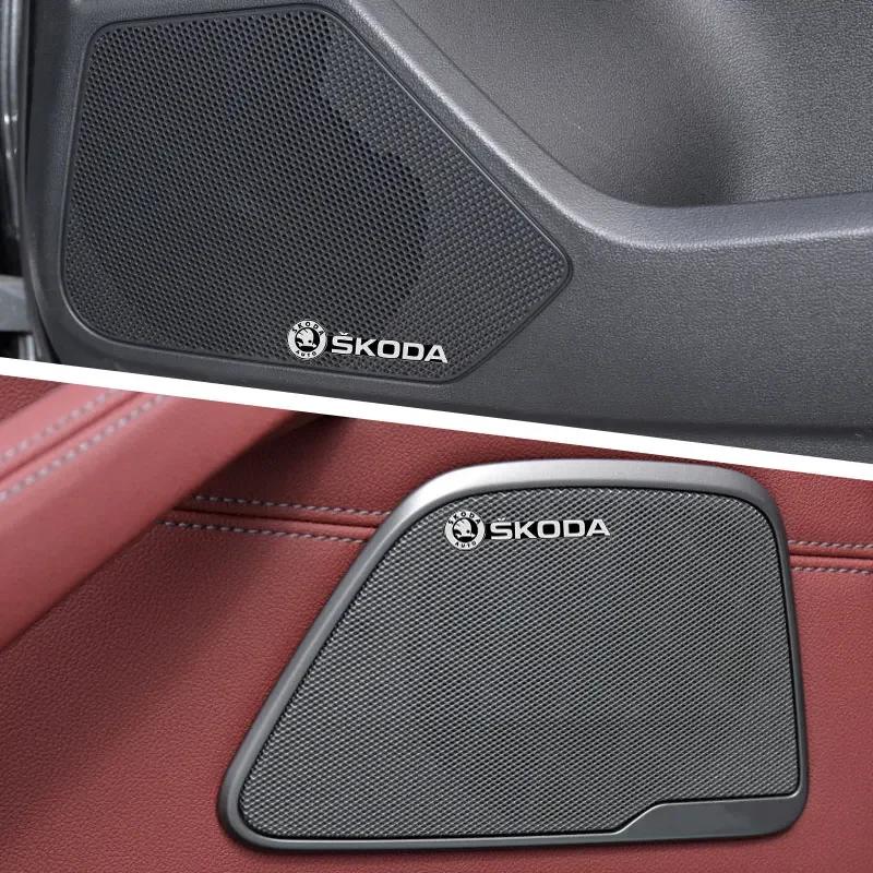 VSF5  3D Car Audio Stereo Speaker Badge Sticker Decal Accessories For Skoda Models (Octavia MK2 3 Octavia 2 3 A7 Fabia Kodiaq Rapid