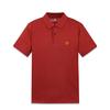 Slim Fit Split Hem Design Breathable Embroidered Logo Polo Shirt Men Tops Chili-Oil A69Z7DV5