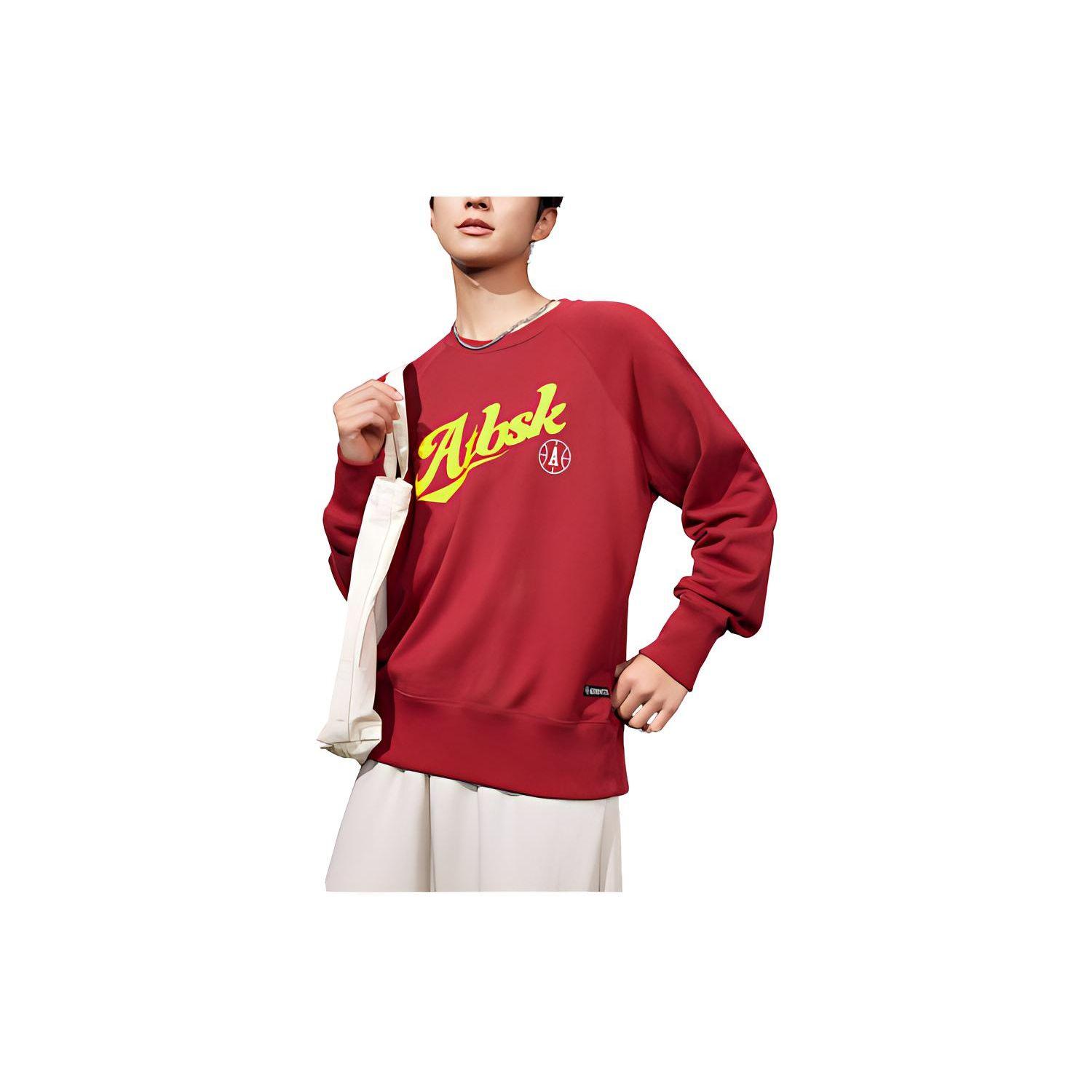 

Anta Свитшот с круглым вырезом и принтом логотипа Lifestyle Series, унисекс, темно-красный 972311702-3 L