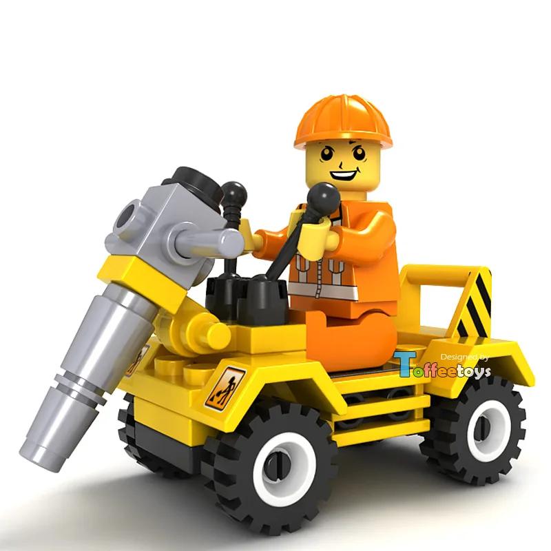 City Patrol Police Motorcycle Car Pursuit Prisoners Model Building Blocks Enlighten Action Figure Toys For Children