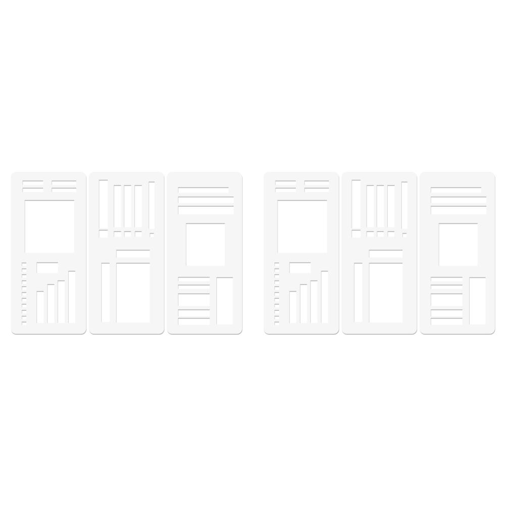 Flexible Record Template with Dot Grid Templates Planner Stencils Drawing Checklist Stencils for Boxes Lines & Daily Planning