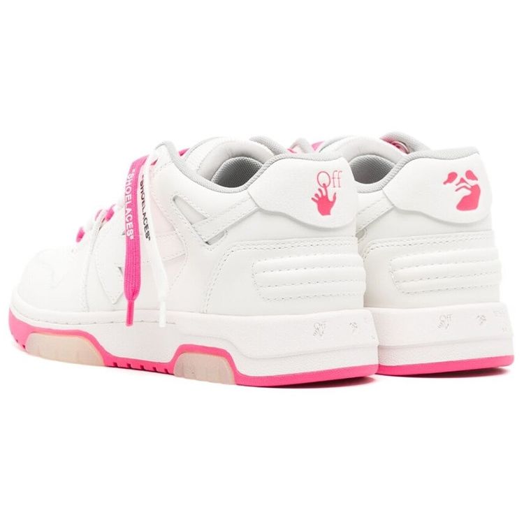 OFF-WHITE Out Of Office Low Special White Fuchsia (Womens) Women Sneakers OWIA259S23LEA0040132