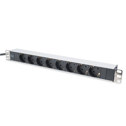 DIGITUS DN-95401 - Power Strip | Output Connector Qty 8 | 2 M | Black