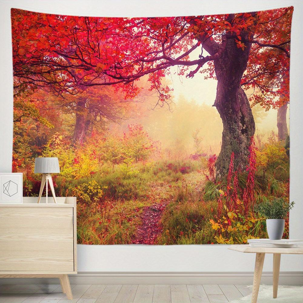 Autumn Forest Tapestry Background Cloth Hanging Cloth Bedroom Bedside Decorative Wall Cloth Rental Dormitory Tapestry