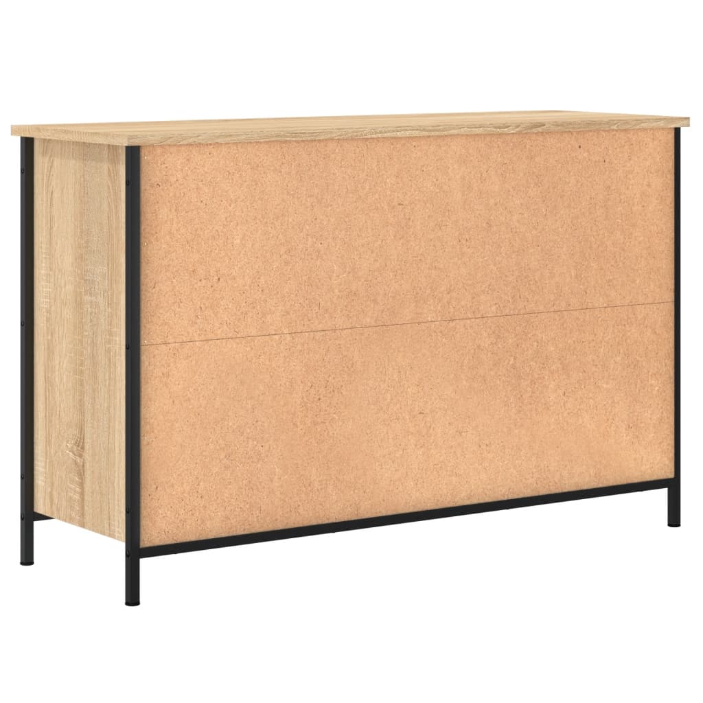 TV Cabinet in Sonoma Oak Finish 100 x 35 x 65 cm Engineered Wood
