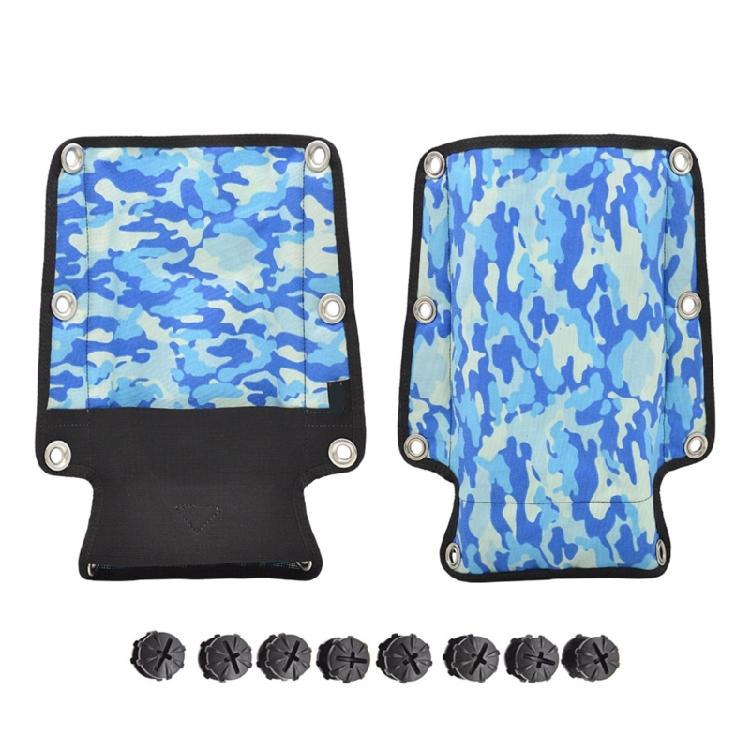 Heavy Duty Nylons Diving Harness Back Plate Pad for Scubas Diving with Elastics Pocket for Convenient Storage Small Item