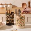French Chopstick Holder Ceramic Chopstick Storage Box Chopstick Cage with Draining Water Spoon Holder Kitchens Accessories