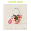 Car Keychain Women's High-end Sense Cute Plush Bag Pendant Backpack Schoolbag Pendant Small Gift Small Coal Ball Tide