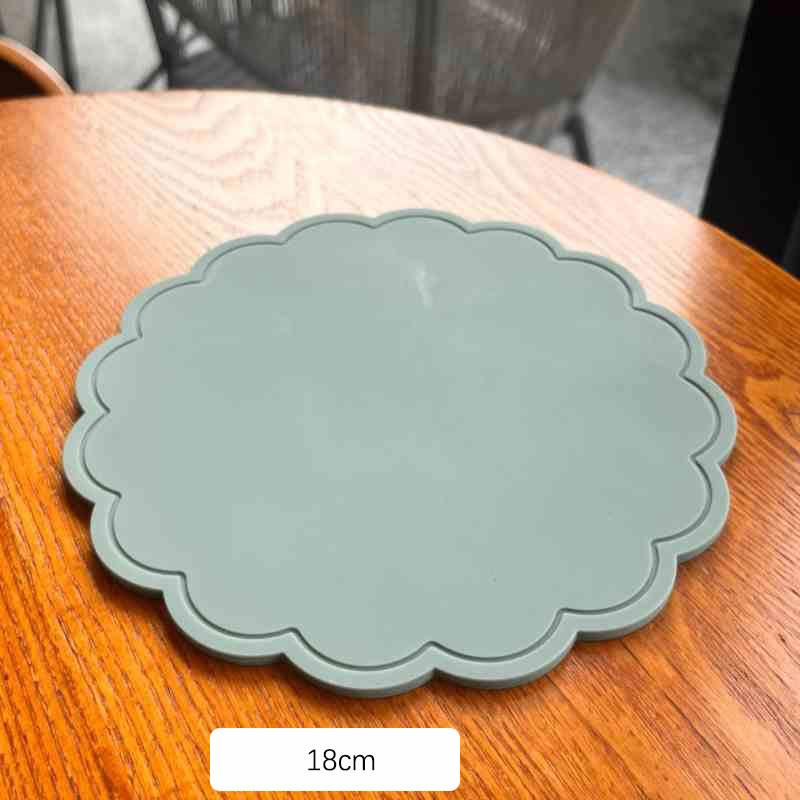 Silicone Coasters Flower Heat Insulation Antiskid Drink Cup Mats Waterproof Pot Bowl Pad Table Protector Drinkware Decoration