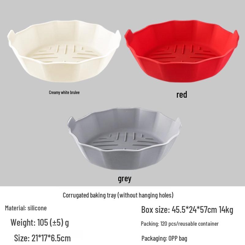 Silicone Air Fryer Tray with Handle and Baking Mat Accessories