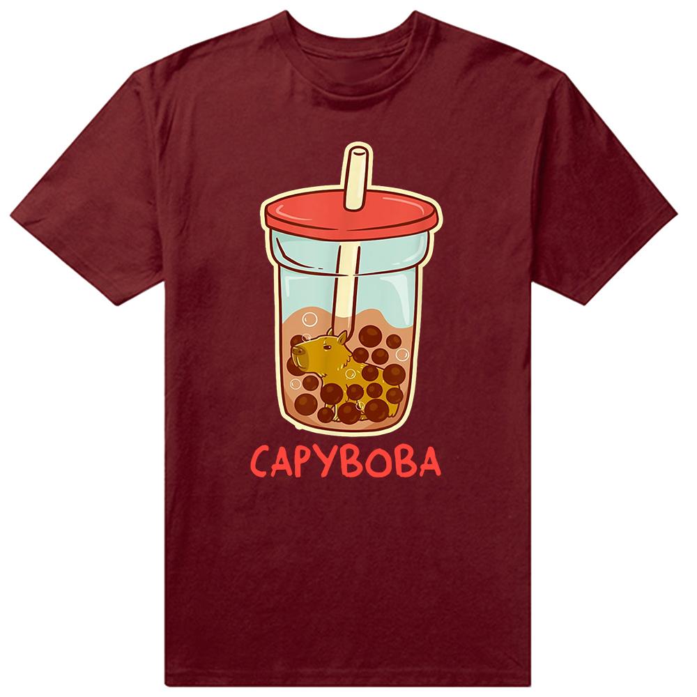 Retro Lustiges Capybara Don't Worry Be Capy T-Shirts Sommer Grafik Baumwolle Streetwear Kurzarm Geburtstagsgeschenke T-Shirt Männer