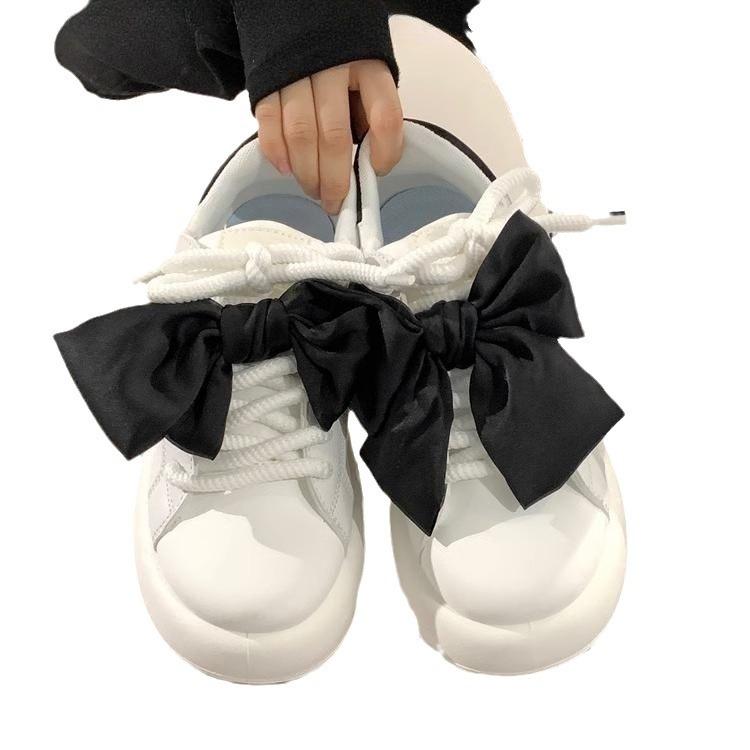 Silk bow shoe buckle accessories fairy girl high-end board shoes bread shoes shoelace buckle decorative shoe flower accessories