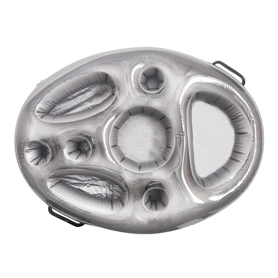 Floating Pool Drink Cooler Inflatable Beverage Holder with Cup Trays for Summer Parties Beach Events Water Fun Activities