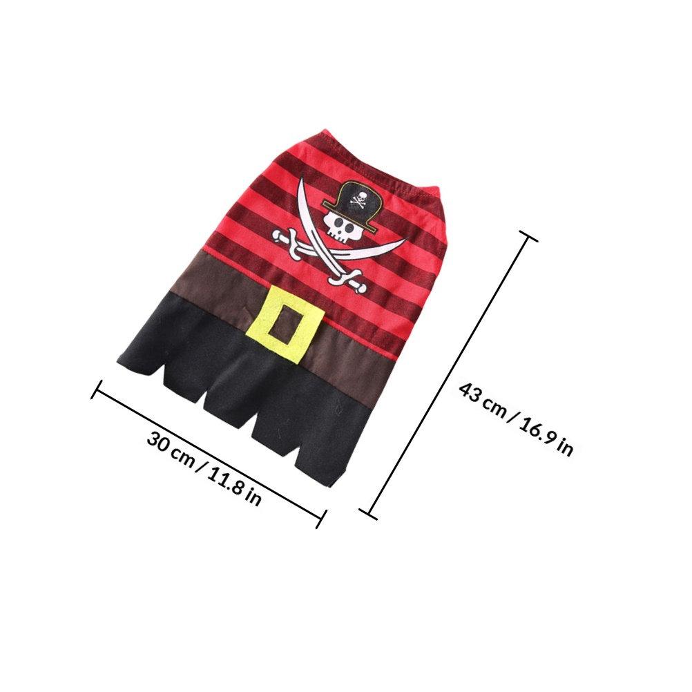 Pet Clothes Dog Costume Halloween Pirate Style Apparel Apparel Middle large Size Breathable Polyester Dog Coat