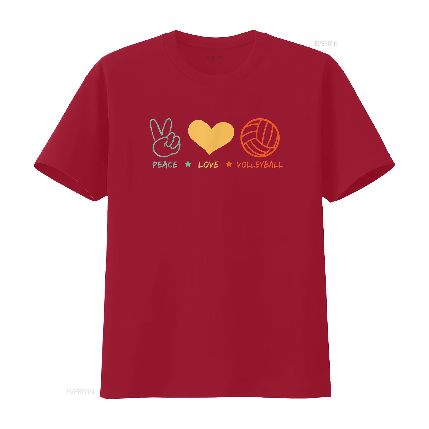 Womens Vintage Peace Love Volleyball Player T Shirt Black vintage Washed Stylish Stretched Comfortable designer clothes S