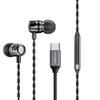 KEYSION Fones de Ouvido HIFI Tipo-C DSD128 Fones de Ouvido com Graves Dinâmicos Banhados a Titânio Chip DAC CX31993 32 bits 384 KHz Fone de Ouvido USB C