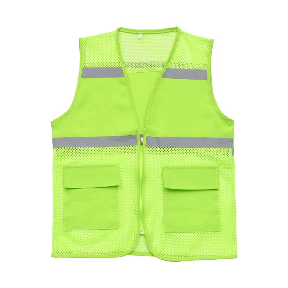 Vest With Reflective Strips Black Mesh Vest Safety Vest  Construction Traffic Railway Metro Workers