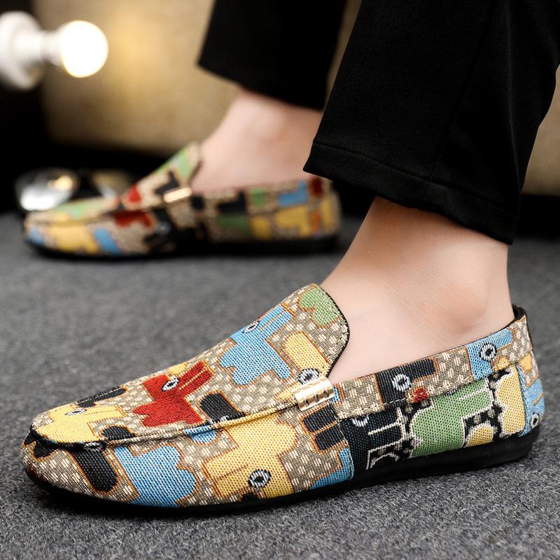 Summer Men's Outdoor Casual Shoes Breathable Man Loafers Lazy Shoes Comfortable Walking Sneakers Non-slip Flats Driving Shoes