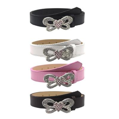 Shimmering Heart&Butterfly Buckle Waist Belt Full Universal Belt for Rock Fan