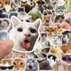 10/30/50 Piezas Lindos Divertidos Animal Gato Meme Pegatinas Kawaii Gatito Graffiti Pegatina DIY Álbum de Recortes Teléfono Equipaje Diario Pegatinas Juguete Regalo