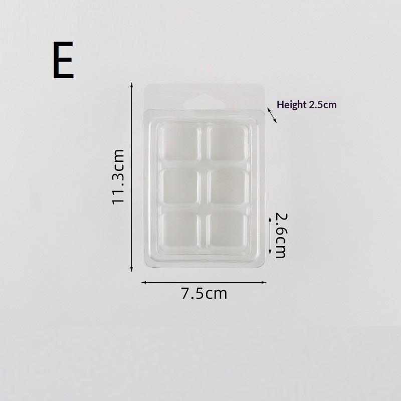 10 Pcs Containers With 6/4 Cavity Clear Plastic Wax Melt Clamshell For Diy Wax Melt Candles, Square (Heart)