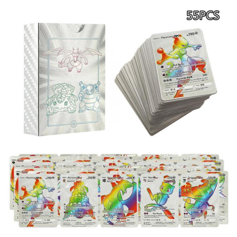 Anime Cards Set Gold Foil Cards Cartoon Game Cards