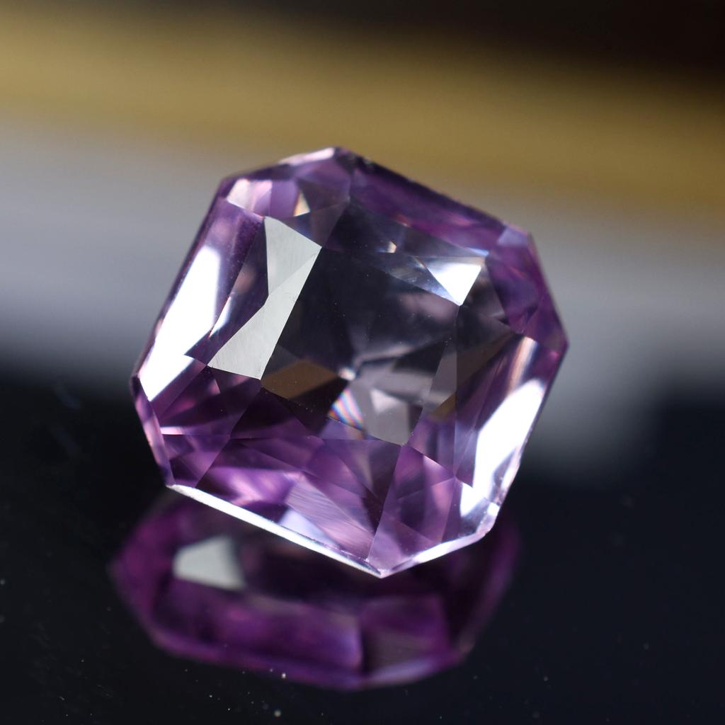 Natural Pink Sapphire 9.65ct Square Cut Certified Loose Gemstone