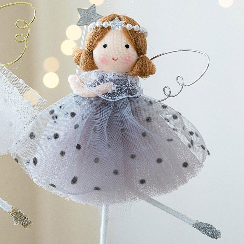 Fashion Fiber Christmas Ornaments Cartoon Angel Soft Xmas Tree Pendant Handmade Santa Girl Pendant Home Decor