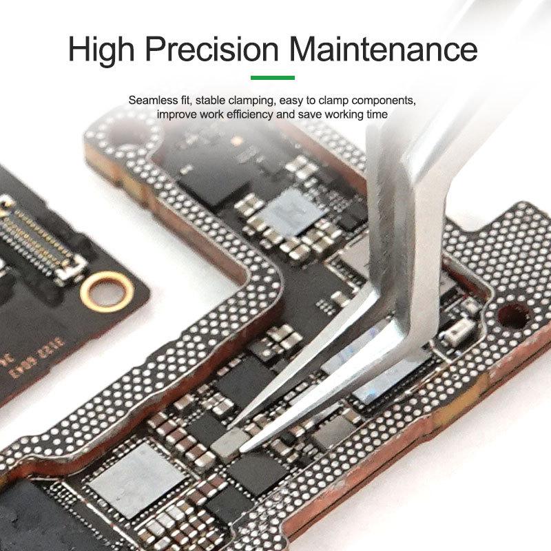 RELIFE ST-20 Precision Tweezers Curved Tips IC Chip Tin Placement Positioning for iPhone Samsung Mobile Phone Repair Tools