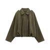 Giacca Blazer Sottile da Donna - Colore Unico Zip Up Streetwear Vestibilità Larga
