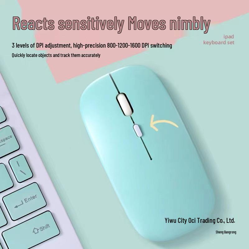 Wireless Rechargeable Bluetooth Keyboard & Mouse for iPad, Tablet, and Android/Apple Devices