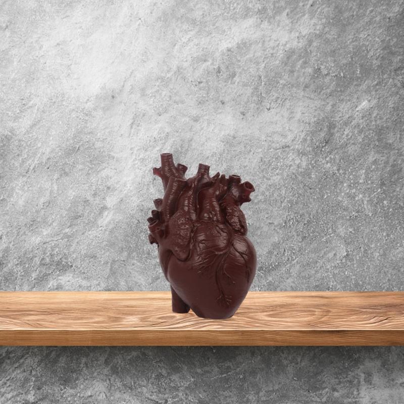 Realistic Heart Sculpture Home Office Desk Ornaments Heart Figurine Creative Resin Heart Statue Miniature Heart Figurine