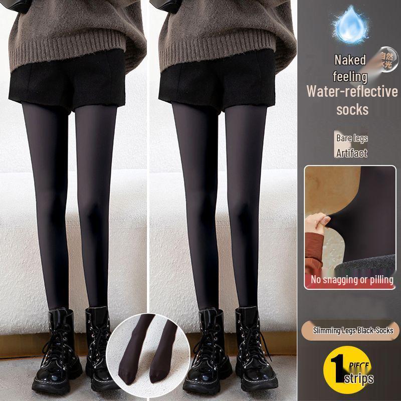 

Waterlight Women s Fleece-Lined Nude High Waist Pantyhose for All Seasons 80g (Thin, 15 to 25°C, for spring and autumn)