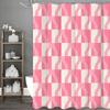 Pink Geometric Creative Shower Curtain, Bathroom Decorative Shower Curtain, Waterproof Shower Curtain With Hooks