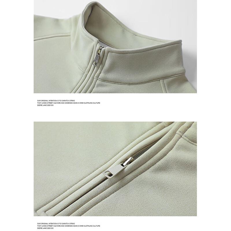 Men's Solid Color Half-Zip Stand Collar Sweatshirt