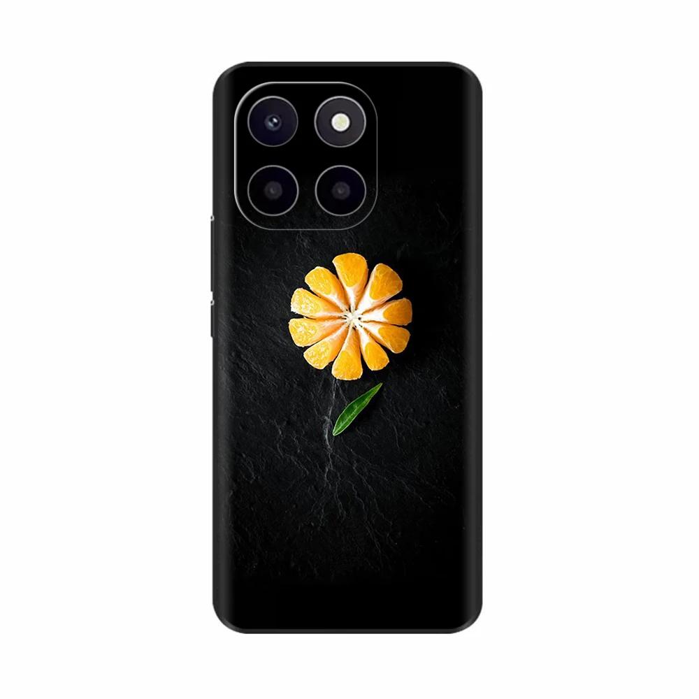 Pro Honor X6c Pouzdro Roztomilé TPU Silikonové Pouzdra na Telefon Pro Honor X6c Zadní Kryt HonorX6c X 6C Tištěná Květina Měkký Silikon Coque Fundas