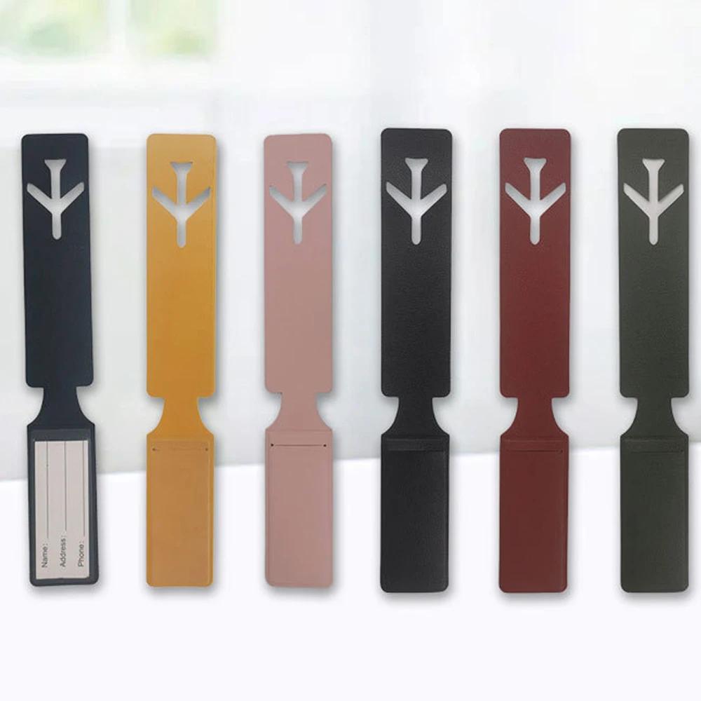 Fashion PU Luggage Tags Women Men Cute Luggage Tag Suitcase Tags Name ID Address Lable Bag Tags for Luggage Travel Accessories