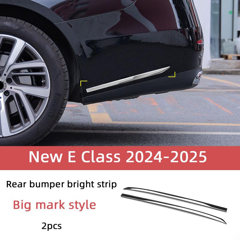 

For Mercedes Benz E Class W214 2024 2025 Sport Style Sticker On The Rear Bumper, Body Trim Strips, Protective Decorative Trim E-Big mark