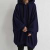 AUT1029645CMP Women Oversized Zip Up Hoodie Long Sleeve Solid Color Loose Casual Long Hooded Jacket S-5XL