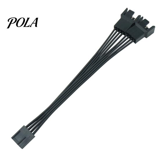 PWM Fan Splitter Cable 13.5cm Professional Tinned Copper Wide Compatibility 1 Hub to 2 4 Pin Extension for Desktop Corrosion-resistant