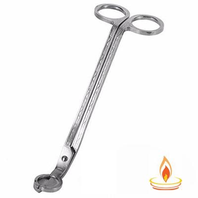 Forbici per candele in acciaio inossidabile, forbici per stoppini in acciaio inossidabile lucidato, taglia stoppini per candele in argento