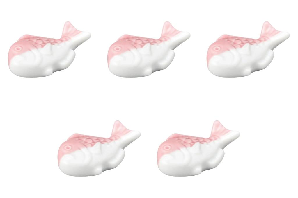 Set of 5 White Porcelain Thai Chopstick Rests X 4 X Chopstick Rests by Setomonohonpo [5.7 1.5 Cm]