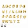 A-Z Alphabet 26 Letter Charms Set Heart Zircon Pearl Initial Letter Gold Plated Stainless Steel Pendants for DIY