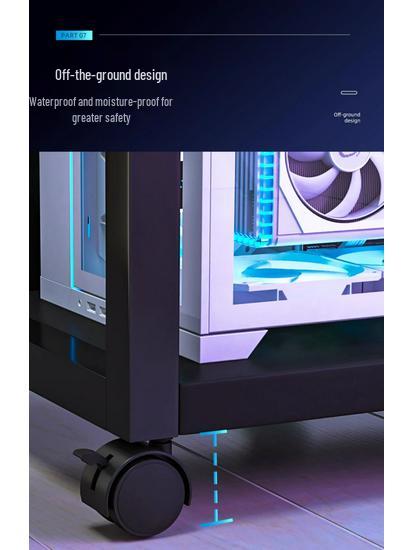 E-sports Room Computer Bracket: Movable Desktop Case Stand & Floor-standing Storage