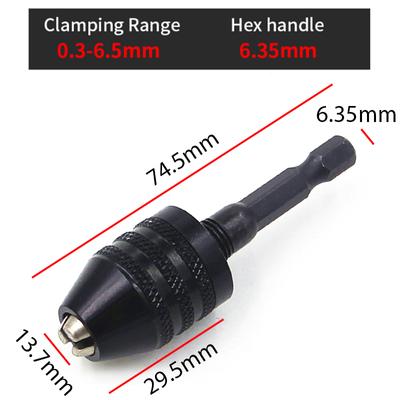 Drill Chuck Keyless Screwdriver Impact Driver Adaptor Electric Micro Motor Clamp