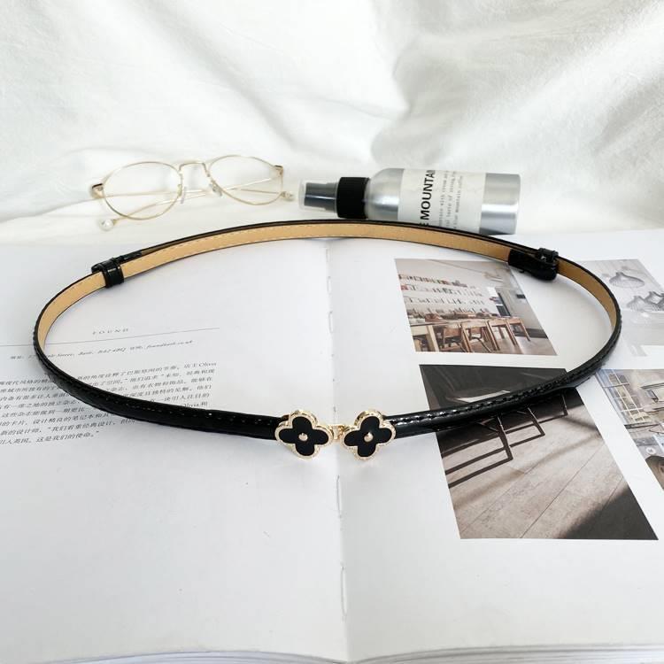 

Korean-style New Style, Simple and Versatile Ladies Belt, Four-leaf Clover Button-down Waist-cinching Decoration Dress, Suit Belt