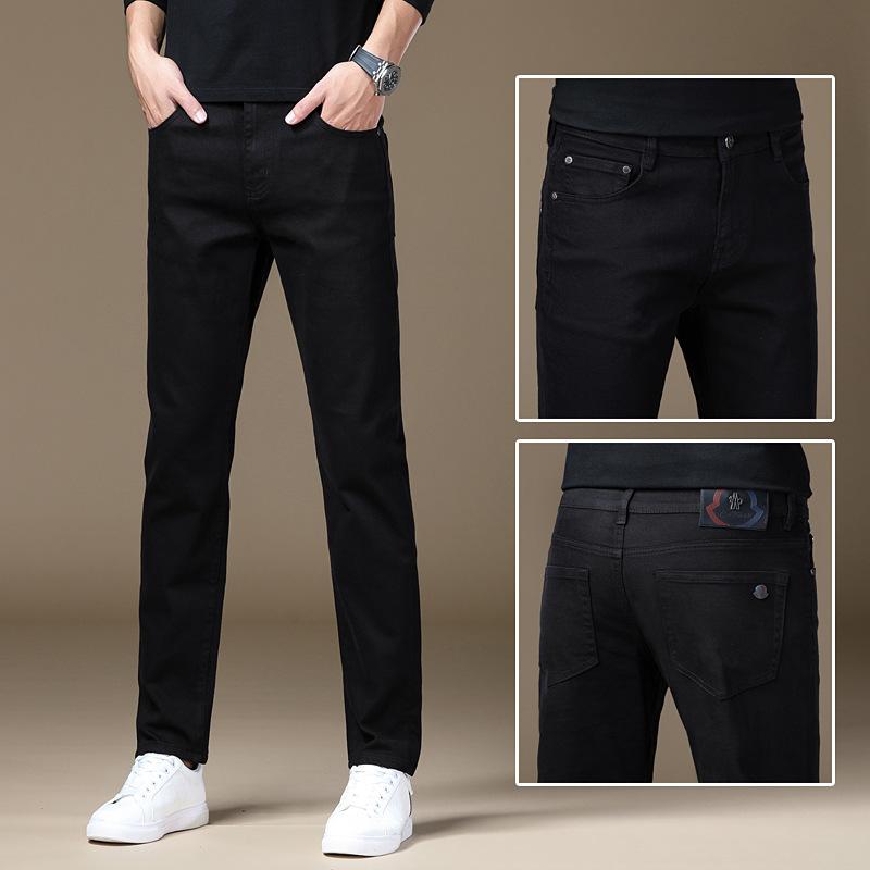 New Fashion Trend Jeans Men's Autumn and Winter Black Straight Versatile Casual Pants
