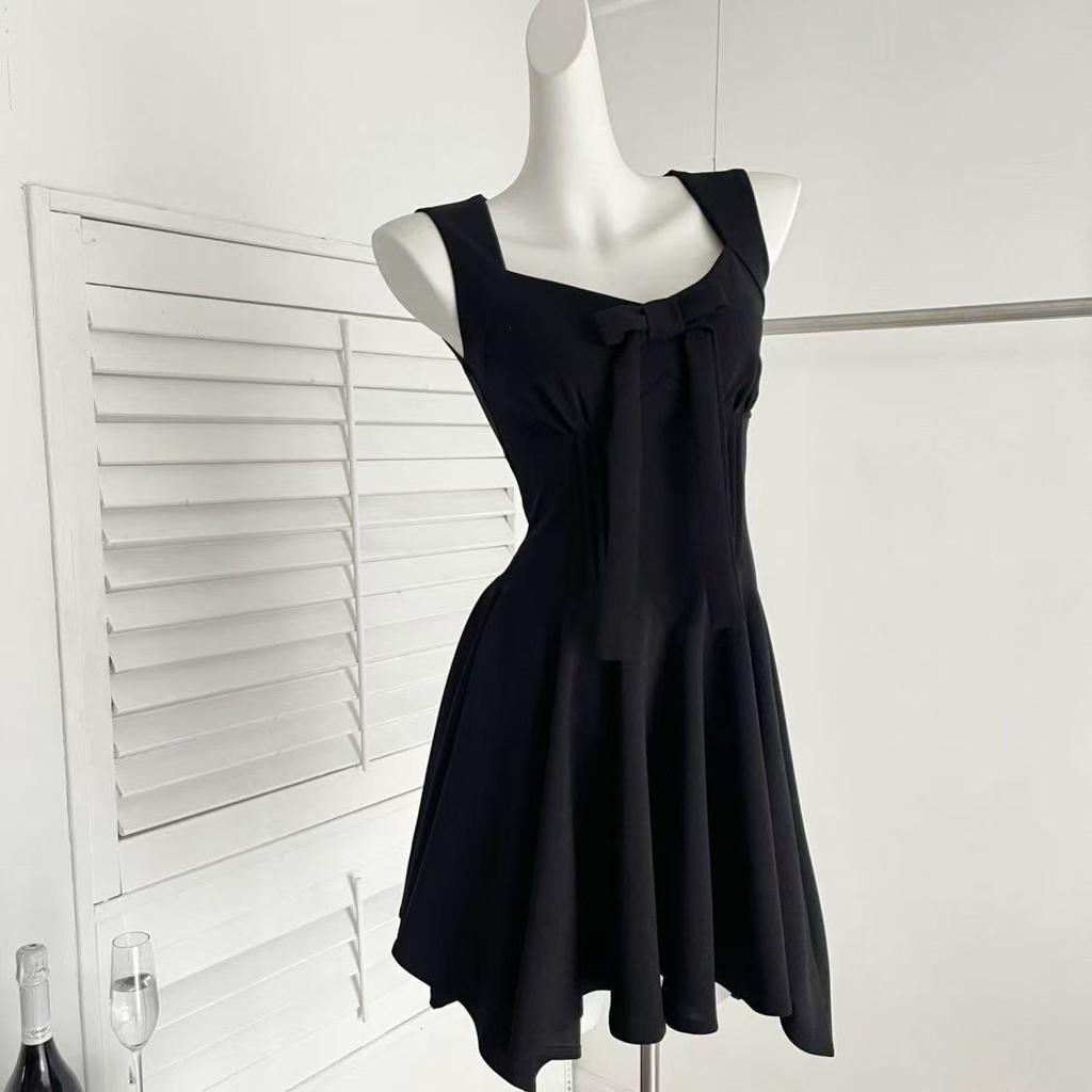 Rose Life Spice Girl Pure Desire Wind Princess Dress Bow Thousand Gold Feeling Waist Skinny Birthday Dress Dress Women